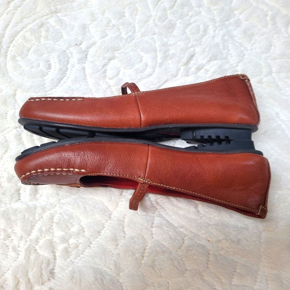 Coldwater Creek Ballet Flats Mary Jane Style Leather Suede Floral Cutout Size 6M - Picture 7 of 12